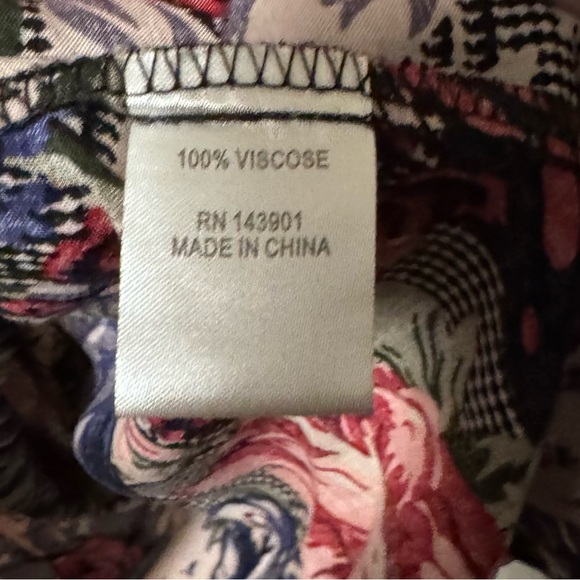 Coco + Carmen floral and plaid bell flutter sleeve dress Size XXL - Picture 8 of 9